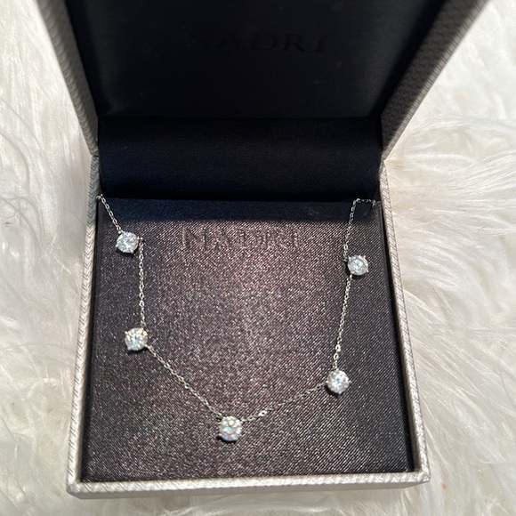 Nadri Cubic Zirconia Station Necklace - Picture 4 of 14